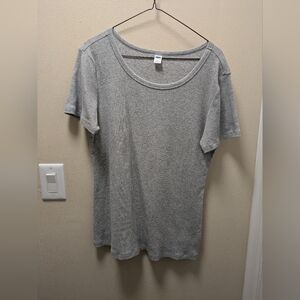 Grey Basic T-Shirt Long/Tall